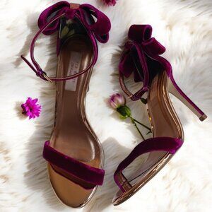 💖 Ted Baker Torabel Velvet Bow Heels – Fuchsia – EU 39 (UK 6 / US 8.5)